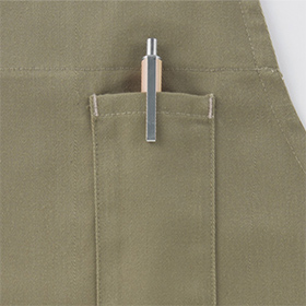 左胸ペン差しポケット