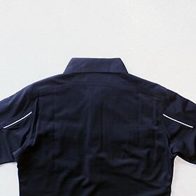 肩ヨーク＆袖反射パイピング