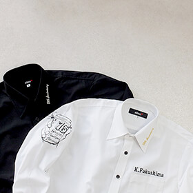 衿胸/刺繍、袖/プリント