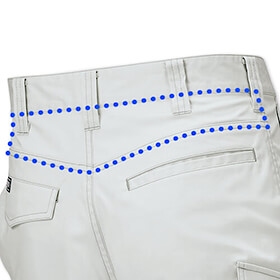 バックヨークではき心地が格段にアップ