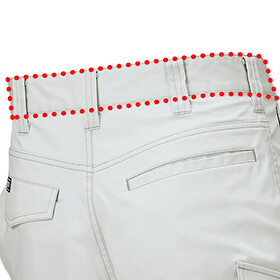 立体的な腰オビで腰回りフィット